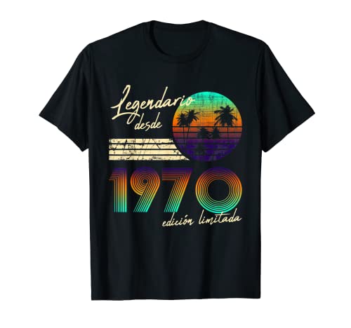 Consigue Regalos ahora 52 Años Cumpleaños Hombre Regalos Legendario Desde 1970 Camiseta Top Precio 2024 | regaloscumple.com