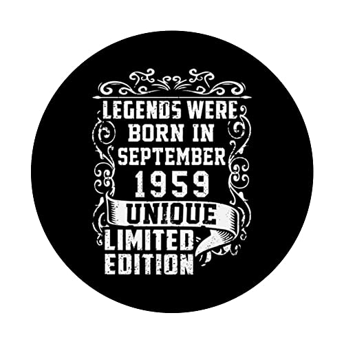 Ofertas de última hora Cumpleaños Septiembre 1959 Edición Limitada Regalo Vintage PopSockets PopGrip Intercambiable