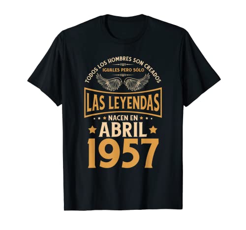 Comprar Cumpleaños Hombre Regalos Las Leyendas Abril Ideas para regalar 1957 Camiseta Rebajas 2025 | regaloscumple.com
