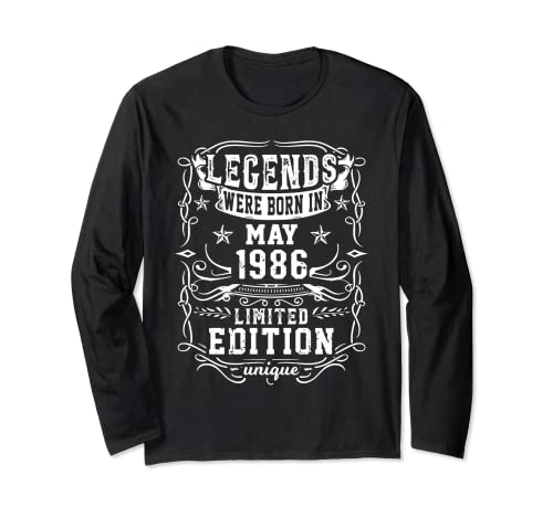 Consigue ahora Cumpleaños Mayo 1986 Edición Limitada Regalo Legend May Catálogo Manga Larga Top Precio 2024 | regaloscumple.com