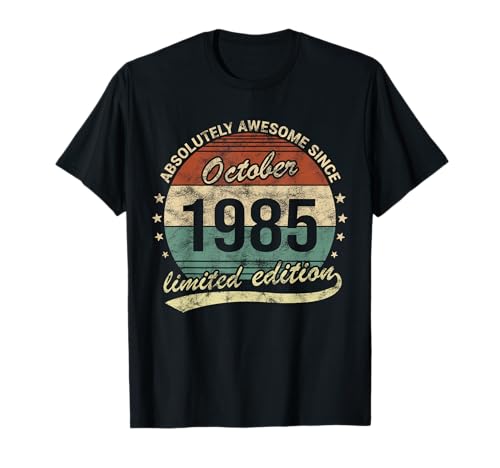 Comprar 40 Regalos cumpleaños impresionante desde octubre 1985 Hombre Mujer Retro Camiseta Rebajas 2025 | regaloscumple.com