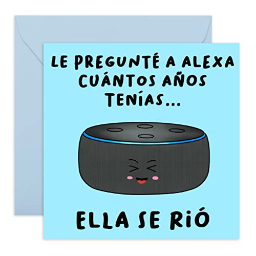 Consigue ahora Central 23 - Tarjeta cumpleaños divertida para hombre - “Le pregunté a Alexa cuántos años tenías… ella se rió” - Tarjeta cumpleaños pícara para mamá Ideas para regalar - Tarjeta cumpleaños divertida para papá Rebajas 2023 | regaloscumple.com