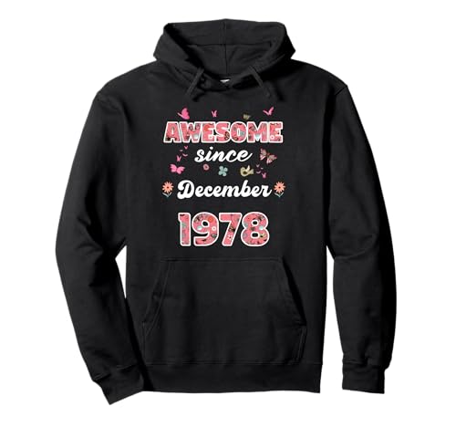 Comprar Impresionante desde diciembre 1978 flores 1978 Catálogo Diciembre Cumpleaños Sudadera con Capucha Ofertas 2024 | regaloscumple.com