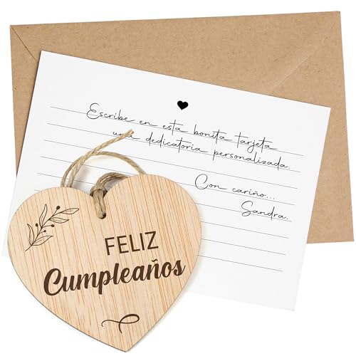 Comprar Catálogo CONTRAXT Regalos tarjeta felicitacion cumpleaños. Tarjeta Feliz Cumpleaños en Madera Regalos originales cumpleaños amiga amigo hombre mujer birthday cards (Feliz Cumpleaños) Rebajas 2024 | regaloscumple.com