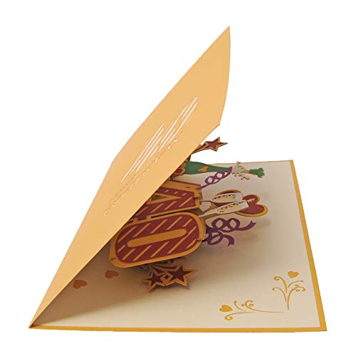 Comprar en Amazon Favour Pop Up Tarjeta   felicitación para 40 cumpleaños - (oro  13 x 18 cm)