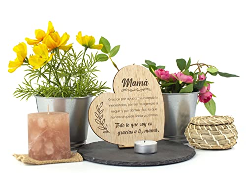 Oferta Flash CONTRAXT Tarjeta regalo Dia de la Madre madera Regalo original