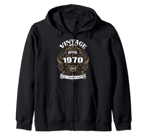 Comprar Ideas para regalar Nacido En Abril 1970 Piezas Originales Vintage Abril Cumpleaños Sudadera con Capucha Ofertas 2024 | regaloscumple.com