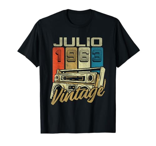 Comprar Julio 1963 Vintage - 61 Años Regalo Cumpleaños Hombre Navidad Camiseta Rebajas 2024 | regaloscumple.com