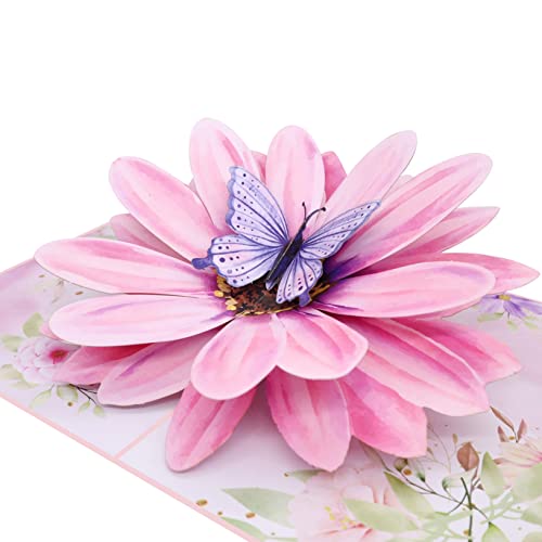 Comprar MOKIO® Tarjeta Flores Pop-Up – Flor con Mariposa – Tarjeta felicitación 3D para un cumpleaños BlackFriday jubilación o como cupón Tarjeta regalo emergente con sobre Ofertas 2024 | regaloscumple.com