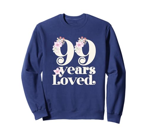 Consigue ahora 99 años amados Navidad | Fiesta cumpleaños la abuela 99 | 99 años Sudadera Ofertas 2025 | regaloscumple.com