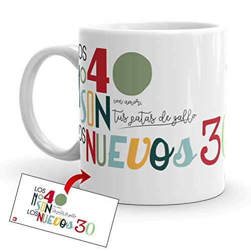Consigue ahora Kembilove Tazas Desayuno Simpáticas – Tazas Café Regalos Divertidas y Graciosas con Mensaje Los 40 años no Son los nuevos 30 con Amor Tus Patas Gallo – Tazas Originales cerámica 350 ml Top Precio 2024 | regaloscumple.com