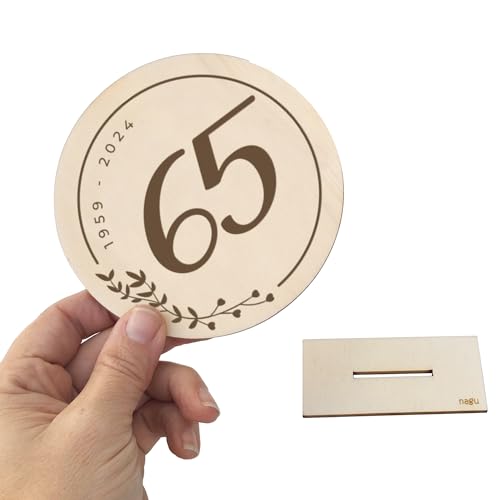 Ofertas en regaloscumple.com Nagu® 65- Regalos Aniversario Bodas cumpleaños 65 años Tarjeta felicitacion