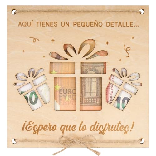 Comprar BOFUNX Tarjeta Regalar Dinero Ideas Dar Dinero con Sobre Tarjeta Felicitación Regalo Original Madera para Boda Fiestas Cumpleaños Ideas para regalar para Amigos Parejas Novios Top Precio 2024 | regaloscumple.com