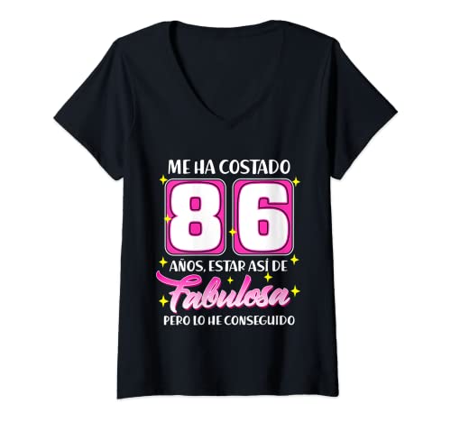 Consigue Promoción ahora Mujer 86 Años Fabulosa Cumpleaños 86 Camiseta Cuello V Rebajas 2025 | regaloscumple.com