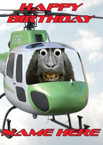 Consigue ahora Aac 101 Ape Monkey Helicopter REAL Googly Eye - Tarjeta felicitación cumpleaños tamaño A5 se puede crear para cualquier evento a5 por BlackFriday regalos para todos los 2016 Ofertas 2023 | regaloscumple.com
