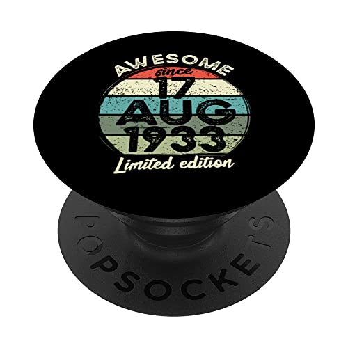 Consigue ahora Camiseta cumpleaños Catálogo 90 años 17 agosto 1933 90 cumpleaños PopSockets PopGrip Intercambiable Top Precio 2024 | regaloscumple.com