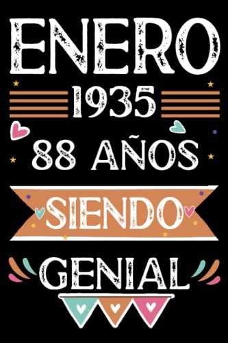 Comprar CUADERNO Enero 1935 88 Años Siendo Genial: Libro visitas cuaderno 110 páginas felicitaciones Navidad idea regalo regalo Para la esposa novia mujer La madre Rebajas 2025 | regaloscumple.com
