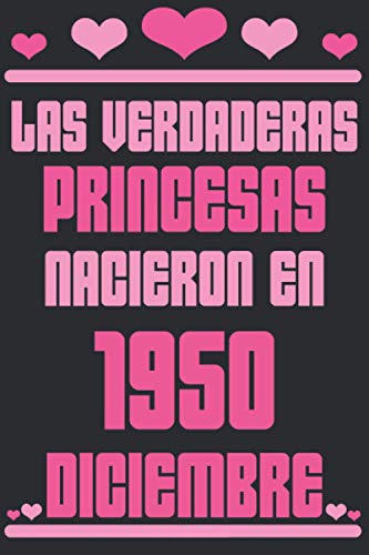 Comprar Las Verdaderas Princesas Nacieron en 1950 Diciembre: Regalo cumpleaños 70 años para mujeres cuaderno forrado cuaderno cumpleaños regalo ... niñas tía novia BlackFriday 6 * 9 pulgadas 120 pagina Rebajas 2025 | regaloscumple.com