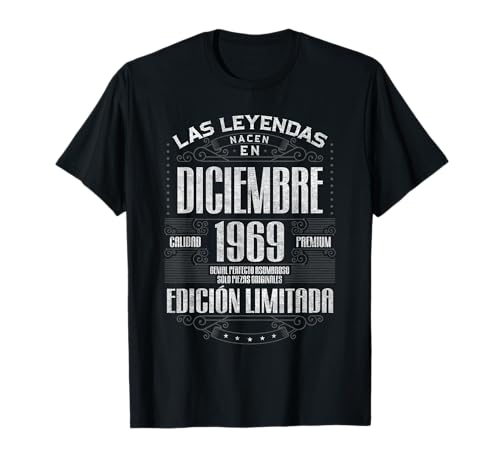 Comprar Las Leyendas Nacen En Diciembre 1969 54 Años Cumpleaños Camiseta Ideas para regalar Top Precio 2024 | regaloscumple.com