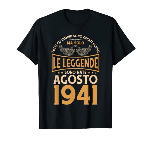 Comprar Cumpleaños Hombre Regalo Mujer Las Leyendas Agosto Promoción 1941 Camiseta Ofertas 2024 | regaloscumple.com