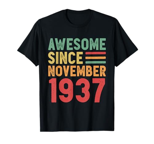 Comprar Impresionante regalo 90 cumpleaños desde noviembre 1937 BlackFriday Camiseta Top Precio 2025 | regaloscumple.com