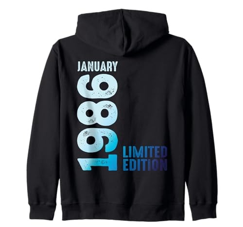 Consigue ahora Edición Limitada Regalos 1986 Enero 1986 Sudadera con Capucha Ofertas 2025 | regaloscumple.com