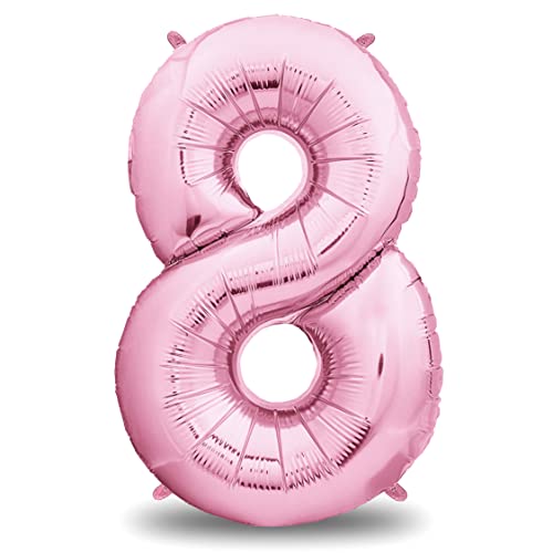 Consigue ahora Envami® Catálogo Globos Cumpleãnos 8-101 CM Globo 8 Años - Globo Numero 8 - Decoracion 8 Cumpleaños Niñas - Globos Numeros Gigantes para Fiestas - Vuelan con Helio Rosas Top Precio 2025 | regaloscumple.com
