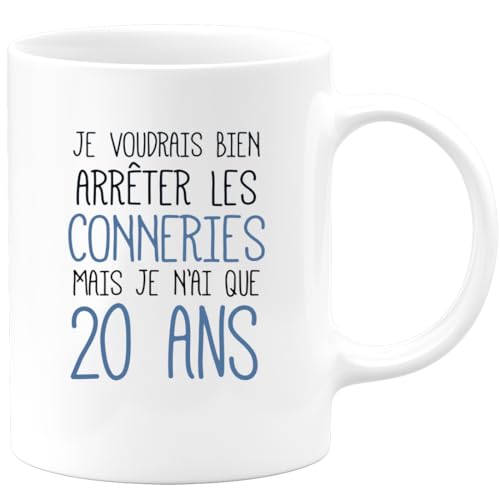 Comprar Taza cumpleaños 20 años divertida y divertida cerámica Cumpleaños color blanco Ofertas 2024 | regaloscumple.com