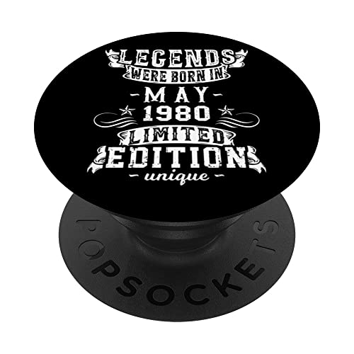 Consigue ahora Cumpleaños Mayo 1980 Edición Limitada Regalo Catálogo Legend May PopSockets PopGrip Intercambiable Top Precio 2024 | regaloscumple.com