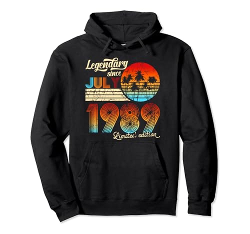 Consigue ahora Legendario De Cumpleaños Desde Ideas para regalar Julio De 1989 Regalo Sudadera con Capucha Rebajas 2024 | regaloscumple.com