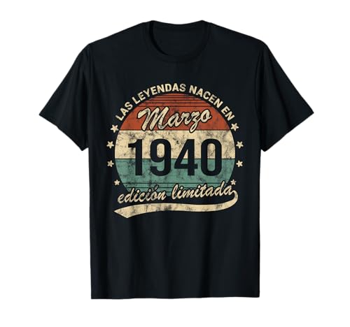 Consigue ahora Las Leyendas Nacen En Marzo 1940 Hombre o Mujer Navidad Retro Camiseta Top Precio 2024 | regaloscumple.com