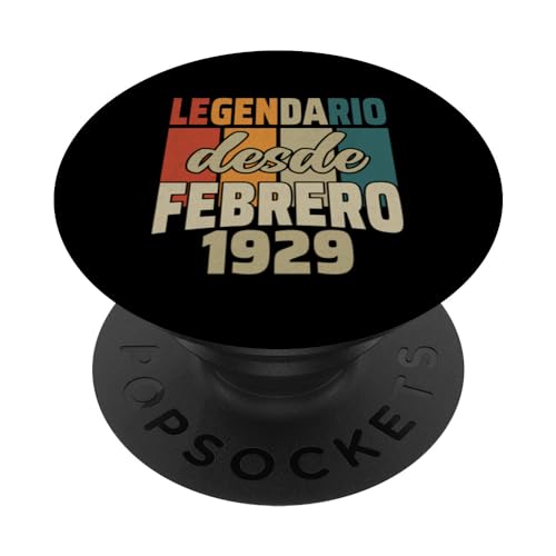Consigue ahora Legendario Desde Febrero 1929 - Ideas para regalar Cumpleaños 95 Años PopSockets PopGrip Intercambiable Top Precio 2024 | regaloscumple.com