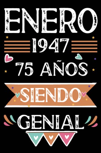 Comprar CUADERNO Enero 1947 75 Años Siendo Genial: 75 años. Libro visitas cuaderno 110 páginas felicitaciones idea Navidad regalo regalo Para la esposa novia mujer La madre Top Precio 2025 | regaloscumple.com