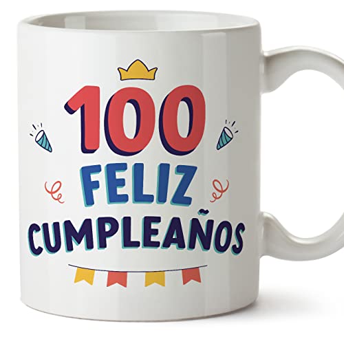 Consigue ahora Regalos MUGFFINS Tazas 100 Cumpleaños - En Español - ¡Feliz Cumpleaños! - 11 oz / 330 ml - Regalo original y divertido Rebajas 2024 | regaloscumple.com
