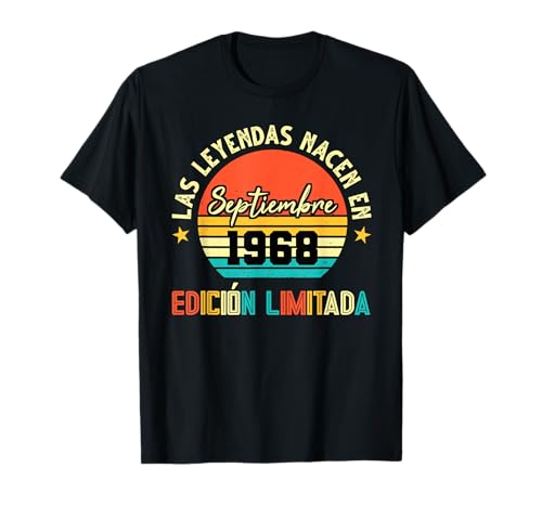 Comprar Las Leyendas nacen en Septiembre 1968 Cumpleaños 56 Cumpleaños Camiseta Top Precio 2024 | regaloscumple.com