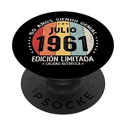 Comprar Regalo 60 años Cumpleaños Hombre Mujer - Navidad Julio 1961 PopSockets PopGrip Intercambiable Rebajas 2024 | regaloscumple.com