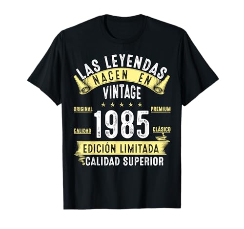 Consigue ahora 40 Navidad Años Cumpleaños Hombre Las Leyendas nacen en Vintage 1985 Camiseta Top Precio 2024 | regaloscumple.com