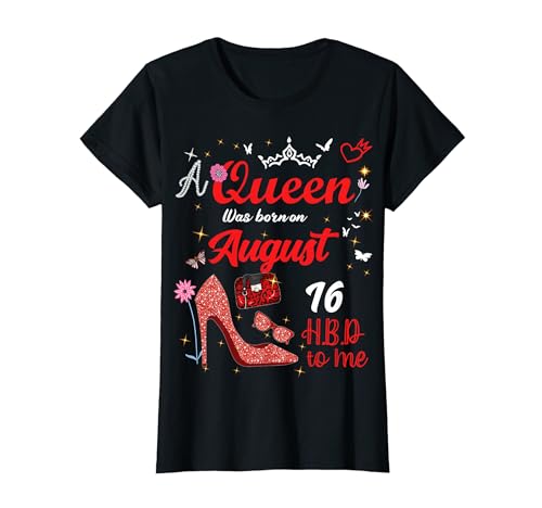 Comprar Agosto 16 Ideas para regalar Cumpleaños Esta Reina Nació el 16 Agosto Camiseta Rebajas 2024 | regaloscumple.com