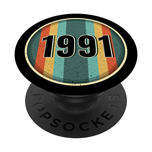 Consigue ahora Retro 1991 cumpleaños Pop Socket divertido 1991 Regalos cumpleaños 1991 PopSockets PopGrip Intercambiable Ofertas 2025 | regaloscumple.com