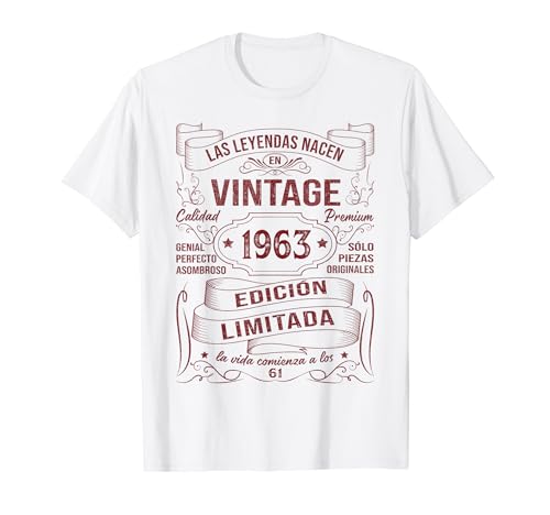 Consigue ahora Las Leyendas Nacen En 1963 61 Ideas para regalar Años Cumpleaños Hecho En 1963 Camiseta Top Precio 2024 | regaloscumple.com