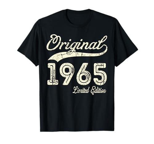 Consigue ahora 60th Birthday Men Women Navidad Vintage 1965 Original Parts Camiseta Ofertas 2025 | regaloscumple.com