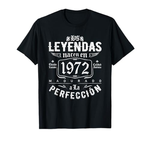 Consigue ahora Las Leyendas nacen en 1972 Regalo 50 años hombre mujer Promoción Camiseta Rebajas 2024 | regaloscumple.com