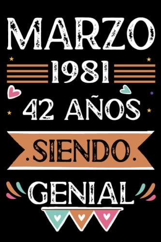 Comprar CUADERNO Marzo 1981 42 Años Siendo Genial: Libro visitas cuaderno 110 páginas felicitaciones idea regalo regalo Para la esposa novia Cumpleaños mujer La madre Ofertas 2024 | regaloscumple.com