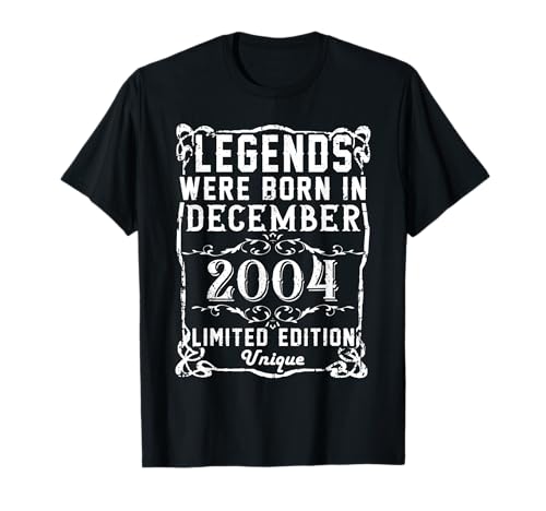 Consigue ahora Cumpleaños Diciembre 2004 Edición Limitada Regalo Vintage Navidad Camiseta Top Precio 2024 | regaloscumple.com