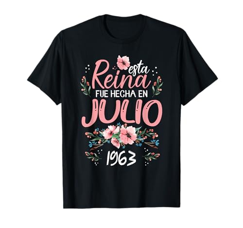 Comprar Hecha En Julio 1963 Navidad Mujer Regalo 61 Años Cumpleaños Camiseta Ofertas 2024 | regaloscumple.com