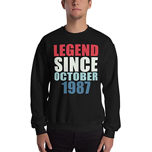 Consigue ahora Legend Since October 1987 - Sudadera Regalos cumpleaños número 35 Negro XXXXXL Rebajas 2024 | regaloscumple.com