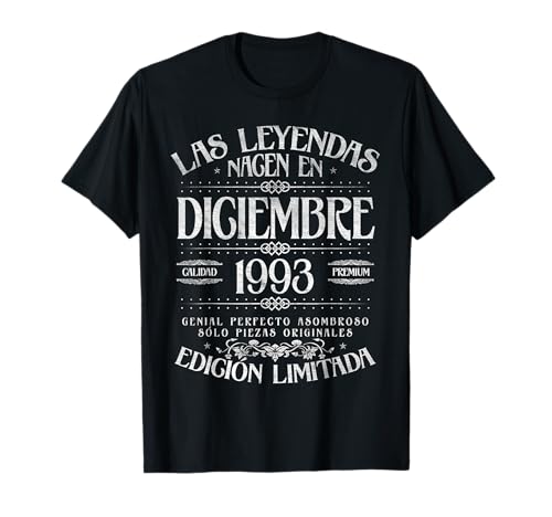 Comprar Las Leyendas nacen en Diciembre 1993 - 32 Años Cumpleaños Navidad Camiseta Top Precio 2025 | regaloscumple.com