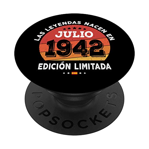 Consigue ahora 80 años Cumpleaños Las Cumpleaños Leyendas nacen en Julio 1942 PopSockets PopGrip Intercambiable Ofertas 2024 | regaloscumple.com