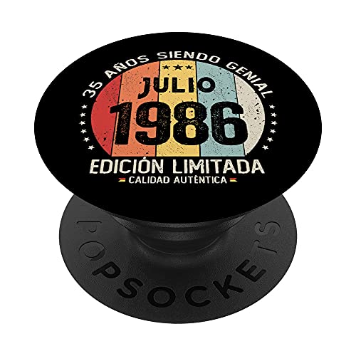 Comprar Regalo 35 años Cumpleaños BlackFriday Hombre Mujer - Julio 1986 PopSockets PopGrip Intercambiable Ofertas 2024 | regaloscumple.com