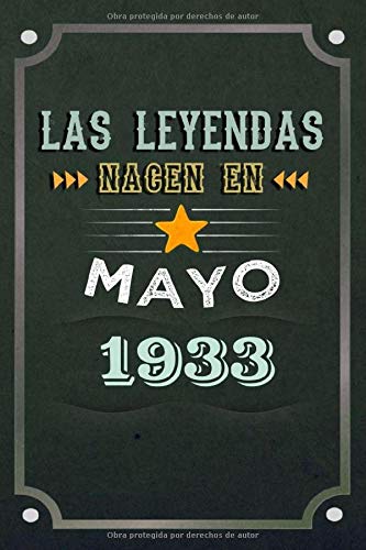 Consigue ahora Cumpleaños Las leyendas nacen en Mayo 1933: REGALO DE CUMPLEAÑOS NACIDOS EN LOS AÑOS 1933 Regalos Creativos Cuaderno forrado Diario 15.24 x 22.86 cm CUADERNO DE ... CUADERNO DE NOTAS REGALOS PERSONALIZADOS Rebajas 2024 | regaloscumple.com